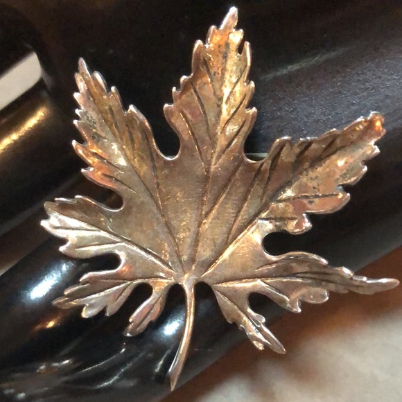 MFA 925 Sterling Maple Leaf Brooch & Pendant - Picture 1 of 7